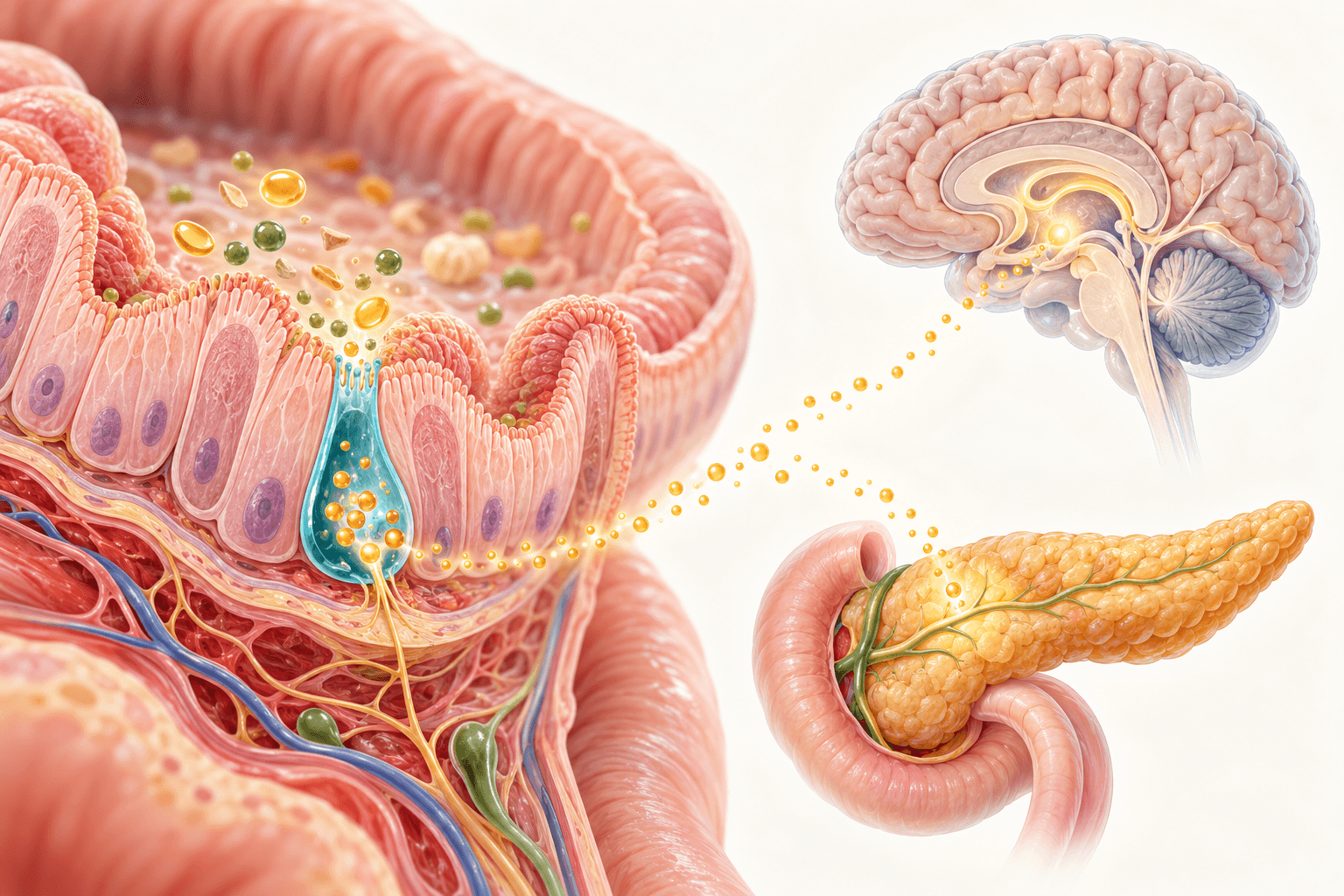 GLP-1: nutrient sensing, DPP-4 and the gut–brain system